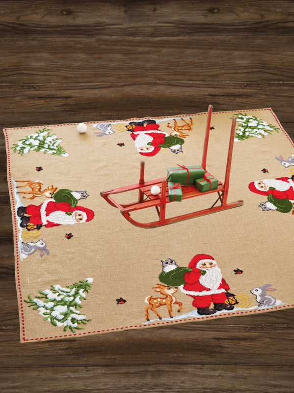 Kit da Ricamo Babbo Natale & Gufo 172 x 172 cm