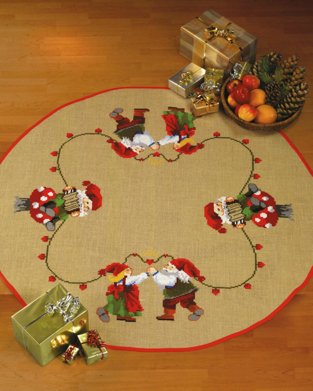 Kit Ricamo Coppia di Elfi Danzanti Ø 125 cm