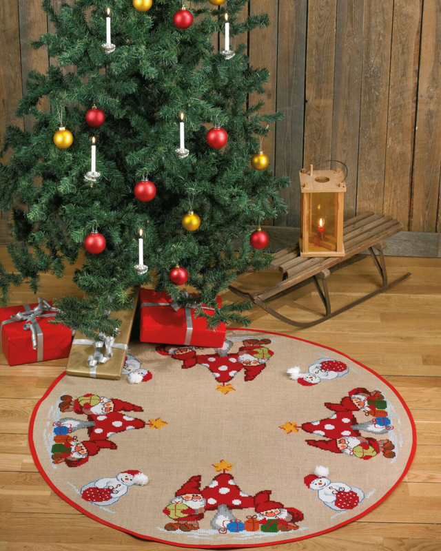 Kit di Ricamo Funghi e Gnomi Ø 116 cm