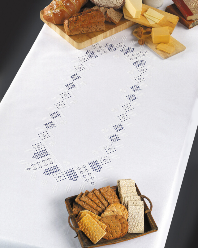 Kit di ricamo Bianco su bianco 140 x 215 cm