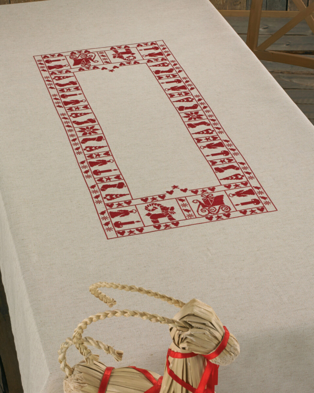 Kit Ricamo Atmosfera Natalizia 140 x 220 cm