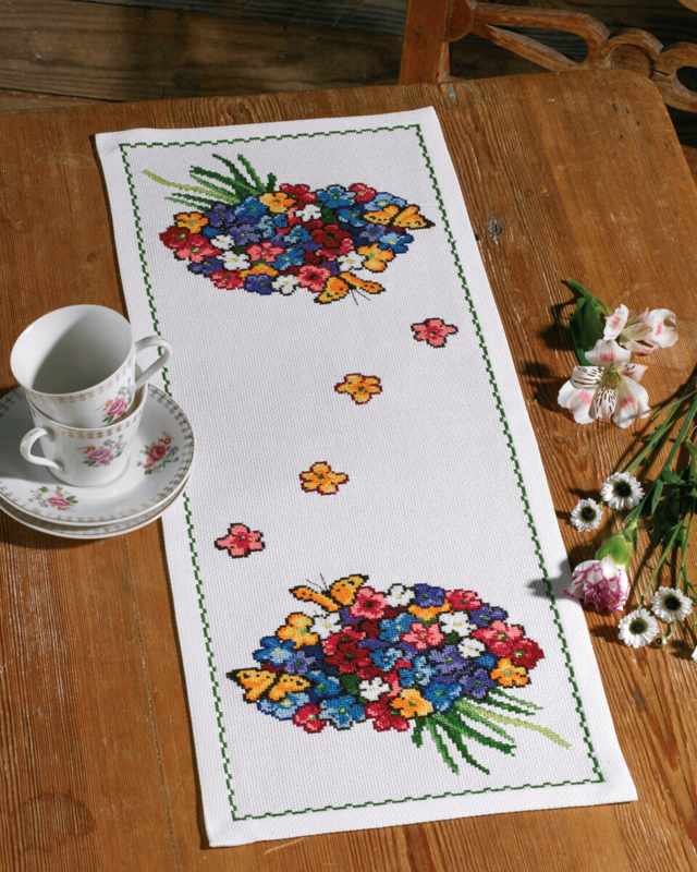 Kit da Ricamo Mazzo di Fiori 23 x 60 cm