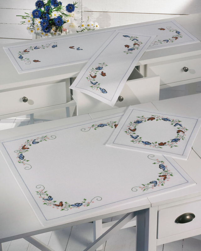 Kit per Ricamo Farfalle 23 x 67 cm