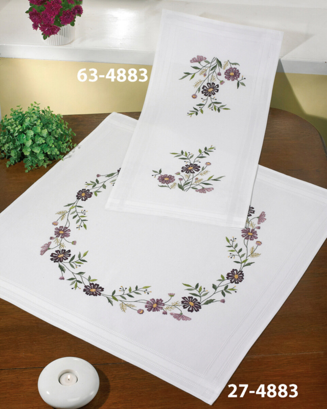 Kit per Ricamo Fiori 40 x 80 cm