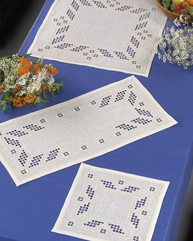 Kit ricamo Hardanger 35 x 74 cm