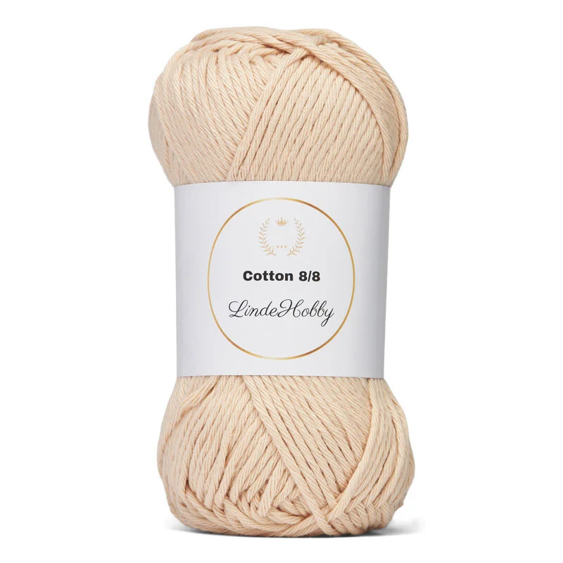 LindeHobby Cotton 8/8 – Natural Harmony, 10 gomitoli 023 Ecru