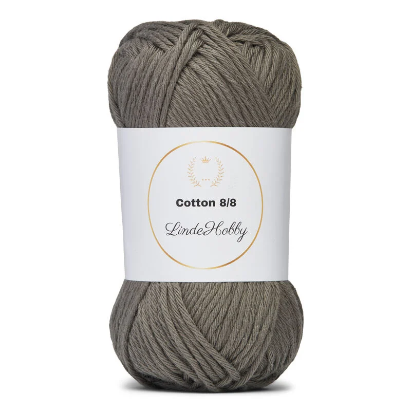 LindeHobby Cotton 8/8 – Natural Harmony, 10 gomitoli 070 Cemento