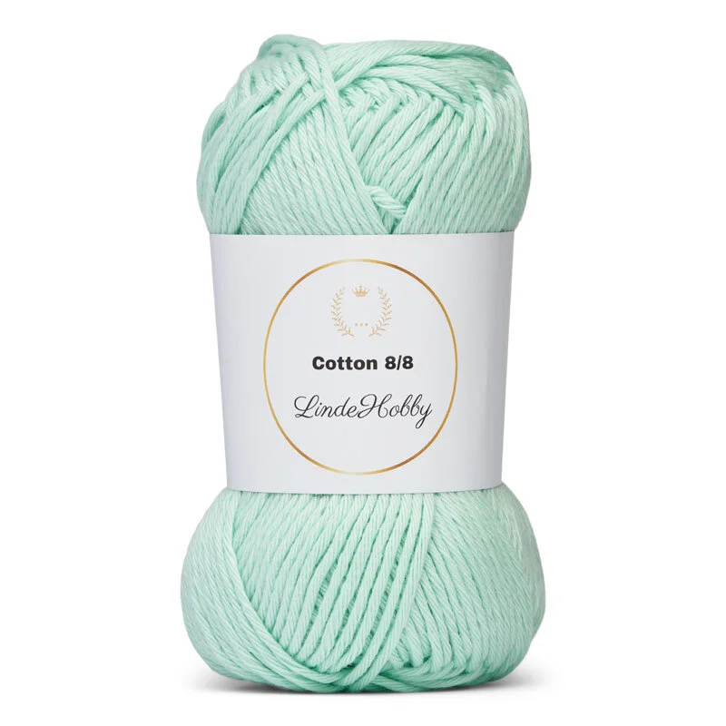 LindeHobby Cotton 8/8 - Soft Pastel Dream, 10 gomitoli 046 Light Acqua
