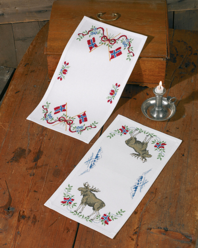 Kit Ricamo Saluti dalla Norvegia Alce 25 x 48 cm