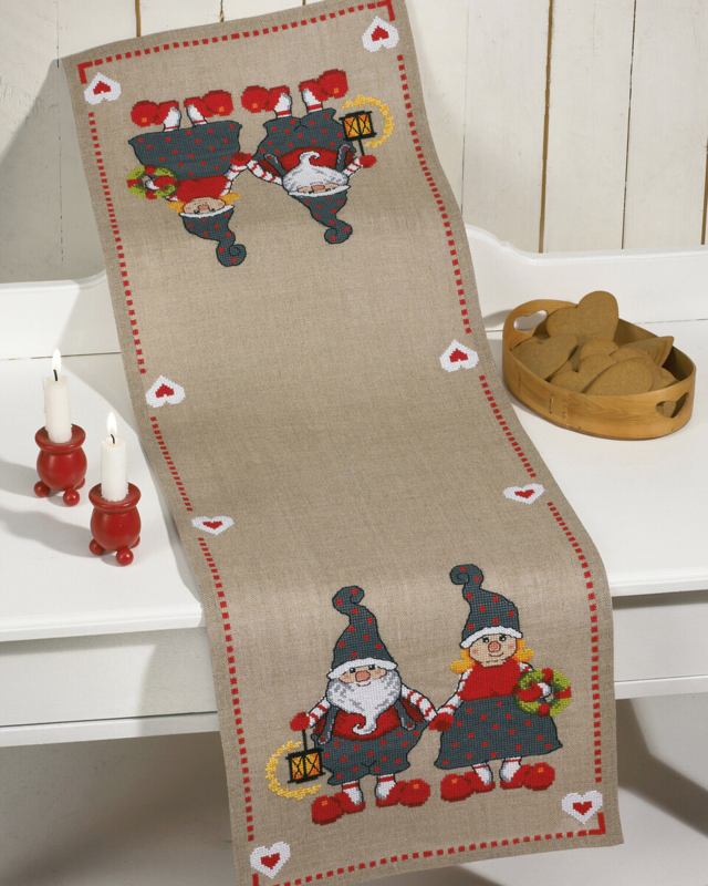 Kit di Ricamo Mamma e Papà Natale 38 x 115 cm