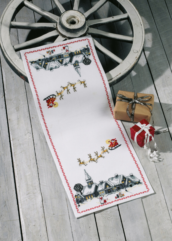 Kit da Ricamo Slitta di Babbo Natale 34 x 87 cm