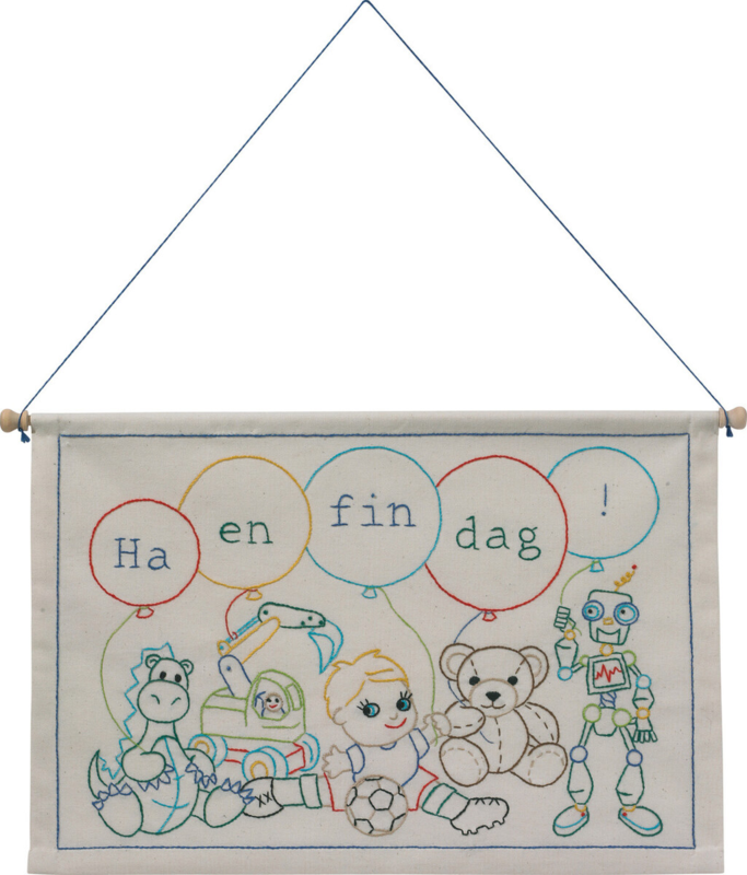 Kit di ricamo Buona giornata ragazzo 27 x 40 cm