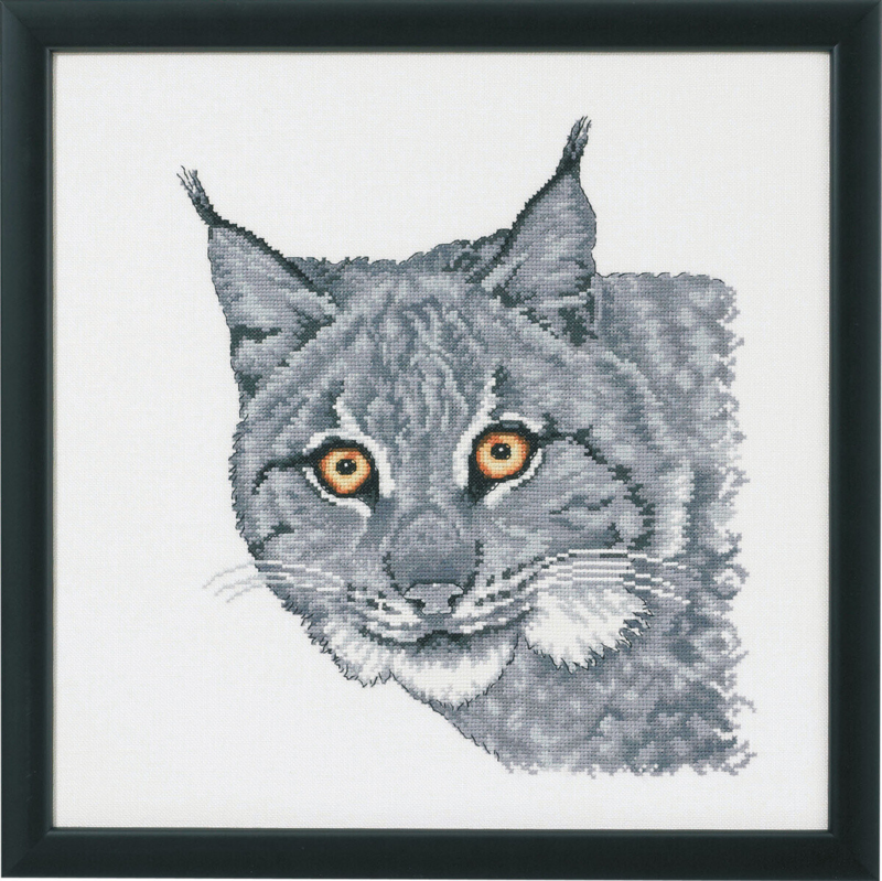 Kit Ricamo Lince in Grigio R5615 37 x 37 cm