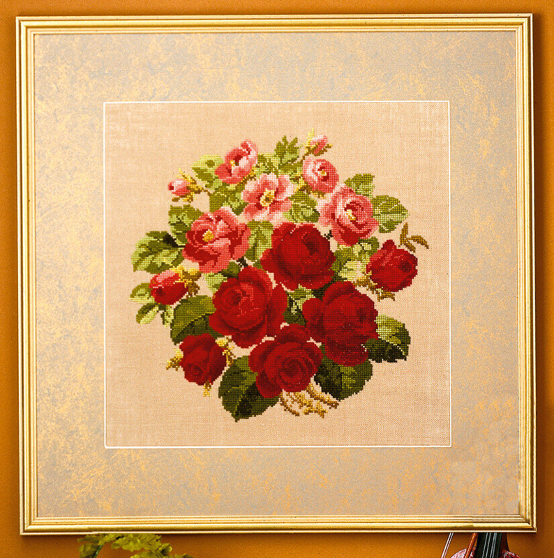Kit da Ricamo Vecchie Rose 42x42 cm 5605/82