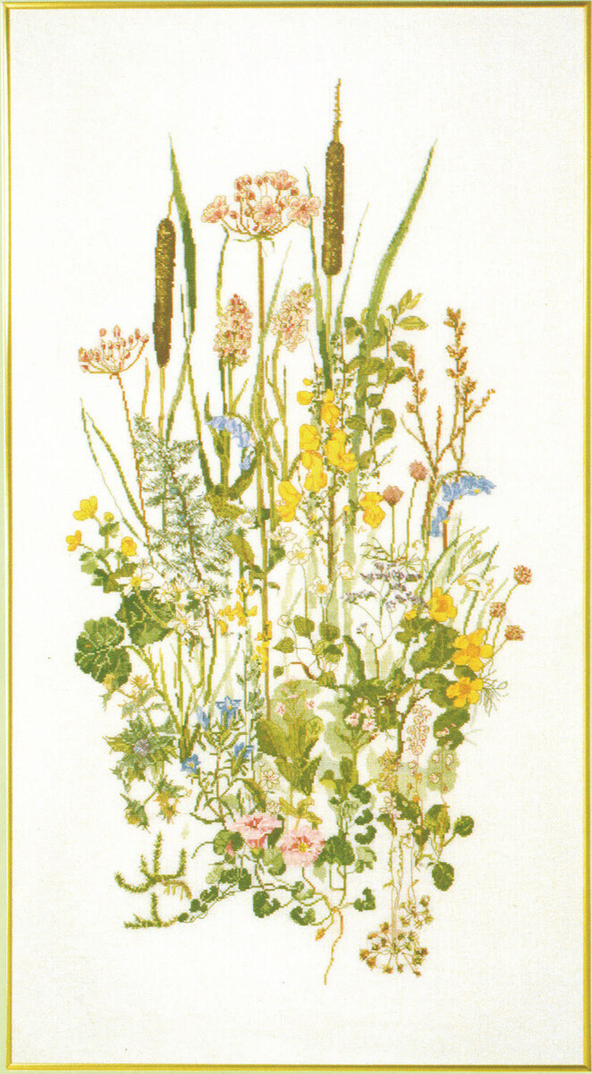 Kit per Ricamo Piante Acquatiche II 60 x 110 cm