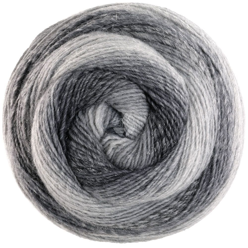 Lana Grossa Gomitolo Gala 4023 Grigio chiaro-/medio-/scuro