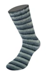 Lana Grossa Cosy Socks Soft Stripes 104 Antracite/grigio scuro/grigio topo/grigio chiaro