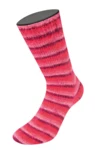 Lana Grossa Cosy Socks Soft Stripes 105 Bordeaux/rosa/lampone/rosa
