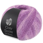 Lana Grossa Cosy Socks Soft Stripes 114 Lilla pallido/lilla/viola
