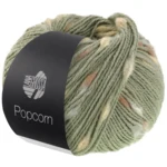 Lana Grossa Popcorn 13 Verde reseda/beige/cammello/nougat