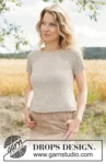 268-8 Almond Petal Top by DROPS Design