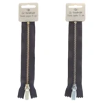 Go Handmade Cerniera in Metallo Grigio: Oro e argento