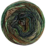 Lana Grossa Colorissimo 216 LVerde chiaro/Verde/Petrolio/Petrolio scuro/Marrone rosso/Marrone cioccolato/Bordeaux/Grigio