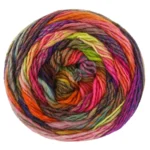 Lana Grossa Colorissimo 219 Grigio/Marrone scuro/Viola/Viola rosso/Arancione/Rosso/Giallo/Verde chiaro/Rosa/Grigio menta/Corallo