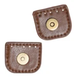 Go Handmade Chiusura Magnetica a Pressione 4 cm Marrone con bronzo