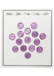 Go Handmade Bottoni Glitterati 9 mm Rosa