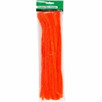 Chenille, 9mm, 30cm, 25stk Orange