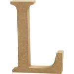 Bogstav, MDF, 13 cm, 2 cm, 1 stk L