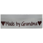 Go Handmade Etichetta Intrecciata, Doppia Faccia, 50 x 11,5 mm, 10 pezzi Made by Grandma