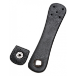 Go Handmade Tracolla con Bottone a Pressione Argento 2x11 cm Nero/Argento