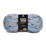 Mayflower Sock Yarn Universe Mars 06 Bianco/Turchese/Blu pastello/Fior di mais/Blu navy