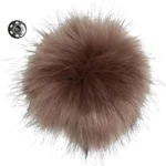 Go Handmade Pompon m. trykknap, 11 cm 17255 Brun