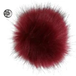 Go Handmade Pompon m. trykknap, 11 cm 17257 Burgundy