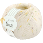 Lana Grossa Cool Wool Baby 368 Bianco/Giallo limone/Grigio chiaro/Verde chiaro