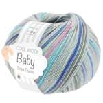 Lana Grossa Cool Wool Baby 316 Grigio chiaro/Grigio scuro/Jeans/Blu inchiostro/Rosa/Turchese