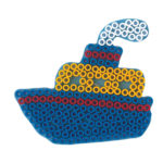 Hama maxi piatto di perla, trasparente - Nave 8212