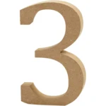 Numero, MDF, 13 cm, 1 pezzo.