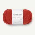 Sandnes KlompeLompe Tynn Merinoull 3837 Rosso Mattone