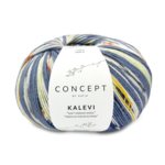 Katia Concept Kalevi Socks 202 Blu-Verde-Giallo ocra