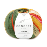 Katia Concept Onni Socks 402 Verde-Arancione-Fucsia-Giallo Ocra