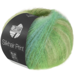 Lana Grossa Silkhair Print 439 Giallo-/bianco-/verde oliva/turchese