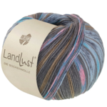 Lana Grossa Landlust Die Sockenwolle 616 Turchese/Grigio/Blu tenue/Rosa/Beige kaki