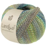 Lana Grossa Landlust Die Sockenwolle 221 Lime/Oliva chiaro/Oliva scuro/Grigio chiaro/Azzurro/Turchese/Giada/Blu