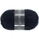 Lana Grossa Meilenweit 100 Tweed 112 Blu notte