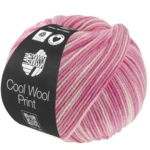 Lana Grossa Cool Wool Print 842 Rosa/Fucsia/Ecru