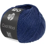 Lana Grossa Cool Wool Mélange 1504 Blu scuro mélange